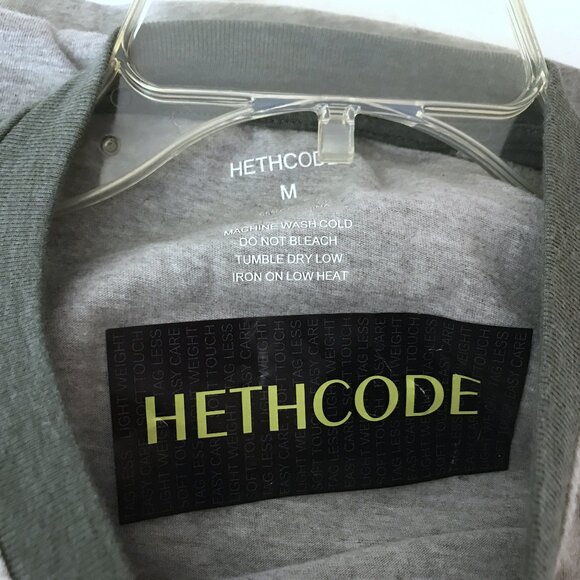 Men's Ragland Sleeve Jersey Shirt M, Hethcode - Picture 5 of 6